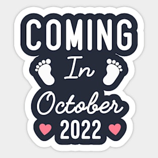 Coming In October 2022, Pregnancy Announcement Gift For Pregnant Sticker